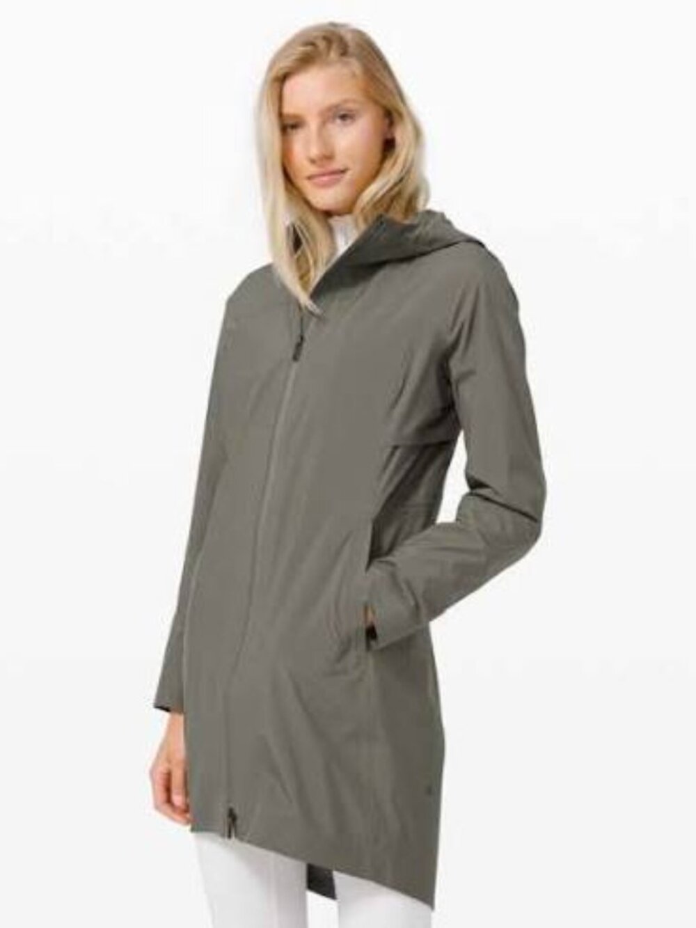 **NWT** Lululemon Rain Rebel Jacket Grey Sage Size: 10